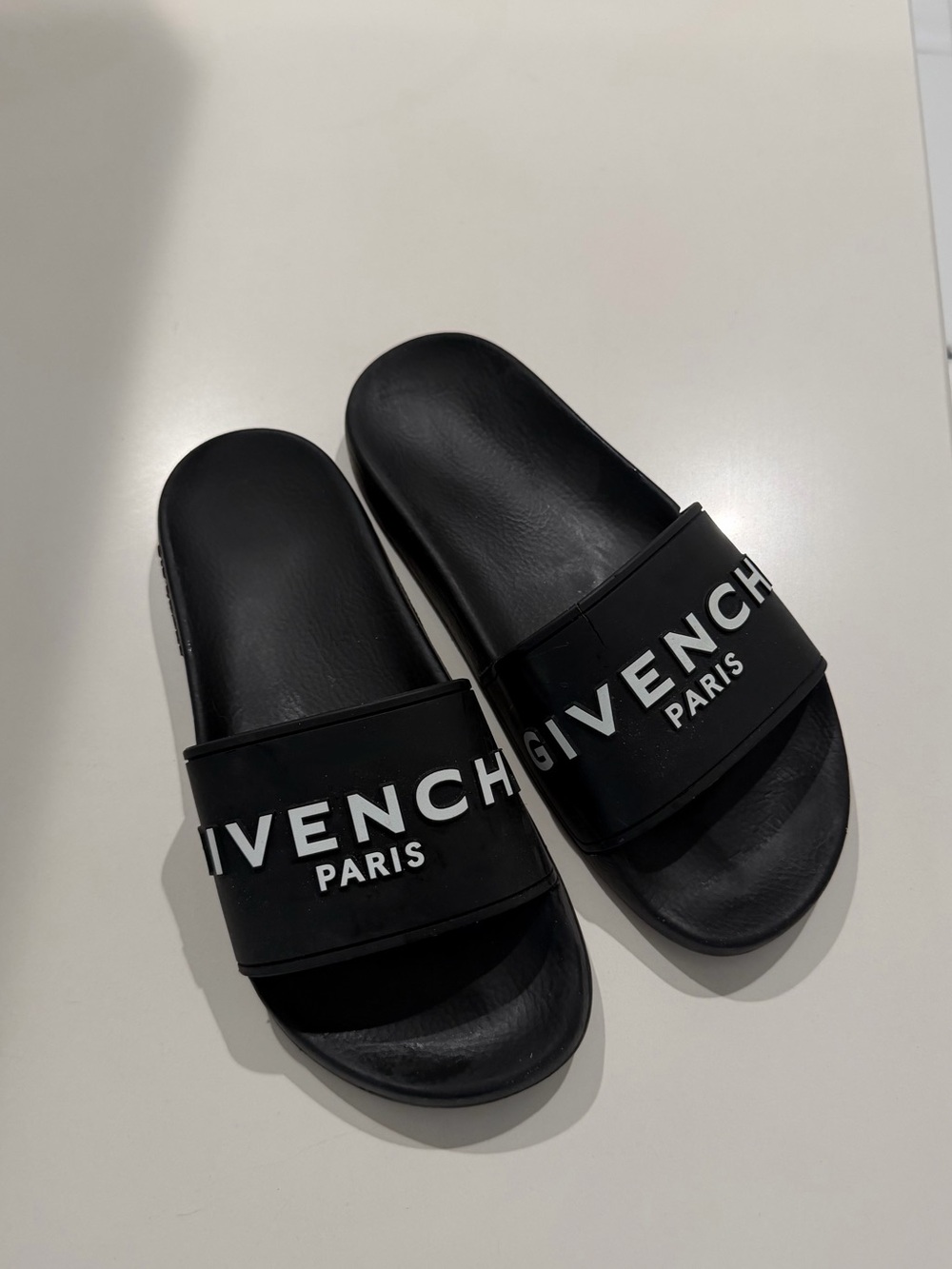 Givenchy Black Slide Sandals with White Logo - Picture 2 of 2